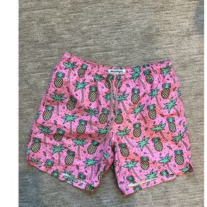 Pinapple Palm MaaMgic Mens Swim Trunks  7" Bathing Suits size L